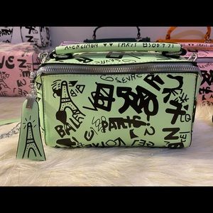 Green on my way to Paris purse